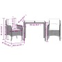 Set comedor de jardín 3 pzas con cojines ratán sintético negro de , Conjuntos de jardín - Ref: Foro24-3211848, Precio: 297,58...