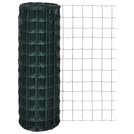 Set de euro valla acero verde 10x1 m de vidaXL, Paneles de vallas - Ref: Foro24-140585, Precio: 38,70 €, Descuento: %