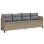 Tumbona con cojines ratán sintético beige de , Tumbonas - Ref: Foro24-368329, Precio: 212,97 €, Descuento: %