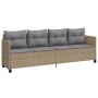 Tumbona con cojines ratán sintético beige de , Tumbonas - Ref: Foro24-368329, Precio: 216,67 €, Descuento: %