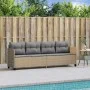 Tumbona con cojines ratán sintético beige de , Tumbonas - Ref: Foro24-368329, Precio: 212,97 €, Descuento: %