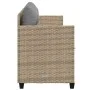 Tumbona con cojines ratán sintético beige de , Tumbonas - Ref: Foro24-368329, Precio: 212,97 €, Descuento: %
