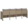 Tumbona con cojines ratán sintético beige de , Tumbonas - Ref: Foro24-368329, Precio: 212,97 €, Descuento: %