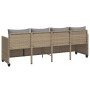 Tumbona con cojines ratán sintético beige de , Tumbonas - Ref: Foro24-368329, Precio: 216,67 €, Descuento: %