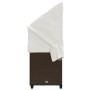 Tumbona con capota y cojines ratán sintético marrón de , Tumbonas - Ref: Foro24-368336, Precio: 249,97 €, Descuento: %