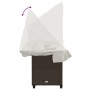 Tumbona con capota y cojines ratán sintético marrón de , Tumbonas - Ref: Foro24-368336, Precio: 249,97 €, Descuento: %