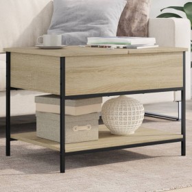 Mesa de centro madera ingeniería metal roble Sonoma 70x50x50cm de , Mesas de centro - Ref: Foro24-845342, Precio: 53,41 €, De...