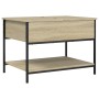 Mesa de centro madera ingeniería metal roble Sonoma 70x50x50cm de , Mesas de centro - Ref: Foro24-845342, Precio: 53,41 €, De...