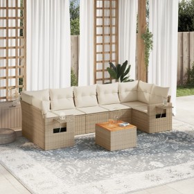 Juego de sofás de jardín con cojines beige 8 pzas ratán PE de , Conjuntos de jardín - Ref: Foro24-3256807, Precio: 541,44 €, ...