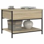 Mesa de centro madera ingeniería metal roble Sonoma 70x50x50cm de , Mesas de centro - Ref: Foro24-845342, Precio: 53,41 €, De...