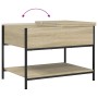 Mesa de centro madera ingeniería metal roble Sonoma 70x50x50cm de , Mesas de centro - Ref: Foro24-845342, Precio: 53,41 €, De...