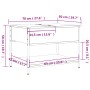 Mesa de centro madera ingeniería metal roble Sonoma 70x50x50cm de , Mesas de centro - Ref: Foro24-845342, Precio: 53,41 €, De...