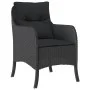 Set de comedor de jardín 7 pzas y cojines ratán sintético negro by , Garden sets - Ref: Foro24-3211925, Price: 759,61 €, Disc...
