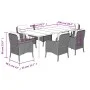 Set de comedor de jardín 7 pzas y cojines ratán sintético negro by , Garden sets - Ref: Foro24-3211925, Price: 759,61 €, Disc...