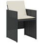 Mesita y sillas con cojines 3 piezas ratán sintético negro de , Conjuntos de jardín - Ref: Foro24-365062, Precio: 163,57 €, D...
