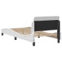 Estructura de cama con cabecero cuero sintético blanco 90x200cm de , Camas y somieres - Ref: Foro24-373119, Precio: 113,90 €,...