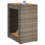 Mesa auxiliar jardín tapa madera ratán PE gris 60x40x75 cm de , Mesas de jardín - Ref: Foro24-366304, Precio: 86,79 €, Descue...