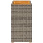 Mesa auxiliar jardín tapa madera ratán PE gris 60x40x75 cm de , Mesas de jardín - Ref: Foro24-366304, Precio: 86,79 €, Descue...