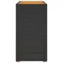 Mesa auxiliar jardín tapa madera ratán PE negro 100x40x75 cm de , Mesas de jardín - Ref: Foro24-366306, Precio: 111,48 €, Des...