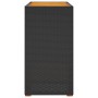 Mesa auxiliar jardín tapa madera ratán PE negro 100x40x75 cm de , Mesas de jardín - Ref: Foro24-366306, Precio: 89,38 €, Desc...