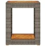 Mesa auxiliar jardín tapa madera ratán PE gris 60x40x75 cm de , Mesas de jardín - Ref: Foro24-366304, Precio: 85,32 €, Descue...