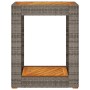 Mesa auxiliar jardín tapa madera ratán PE gris 60x40x75 cm de , Mesas de jardín - Ref: Foro24-366304, Precio: 86,79 €, Descue...