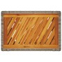 Mesa auxiliar jardín tapa madera ratán PE gris 60x40x75 cm de , Mesas de jardín - Ref: Foro24-366304, Precio: 86,79 €, Descue...