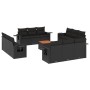 Set de sofás de jardín y cojines 13 pzas ratán sintético negro de , Sofás modulares de exterior - Ref: Foro24-3224494, Precio...