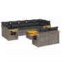 Set de sofás de jardín 10 pzas con cojines ratán sintético gris de , Conjuntos de jardín - Ref: Foro24-3227159, Precio: 590,4...