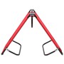 Tumbona plegable acero roja de vidaXL, Tumbonas - Ref: Foro24-47756, Precio: 56,29 €, Descuento: %