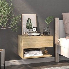 Mesita de noche de pared roble Sonoma de vidaXL, Mesitas de noche - Ref: Foro24-810959, Precio: 39,16 €, Descuento: %