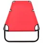 Klappbare Sonnenliege aus rotem Stahl von vidaXL, Liegen - Ref: Foro24-47756, Preis: 58,48 €, Rabatt: %