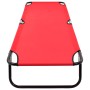 Tumbona plegable acero roja de vidaXL, Tumbonas - Ref: Foro24-47756, Precio: 56,29 €, Descuento: %