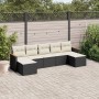 Set de comedor de jardín 7 pzas y cojines ratán sintético negro de , Conjuntos de jardín - Ref: Foro24-3226231, Precio: 354,5...