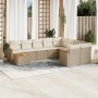 Juego de sofás jardín con cojines beige 10 pzas ratán sintético de , Conjuntos de jardín - Ref: Foro24-3226317, Precio: 610,4...