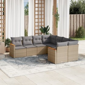 Juego de sofás jardín con cojines beige mezcla 8 pzas ratán PE de , Conjuntos de jardín - Ref: Foro24-3226556, Precio: 478,62...