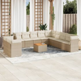 Set de sofás de jardín 12 pzas y cojines ratán sintético marrón de , Conjuntos de jardín - Ref: Foro24-3256058, Precio: 890,0...