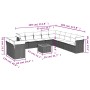 Set de sofás de jardín 12 pzas y cojines ratán sintético marrón de , Conjuntos de jardín - Ref: Foro24-3256058, Precio: 890,0...