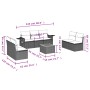Set de sofás de jardín 8 pzas y cojines ratán sintético gris de , Conjuntos de jardín - Ref: Foro24-3256851, Precio: 457,92 €...