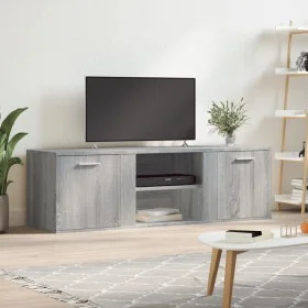 TV stand made of gray Sonoma engineered wood, measuring 120x34x37 cm. by , TV Furniture - Ref: Foro24-833557, Price: 65,70 €,...
