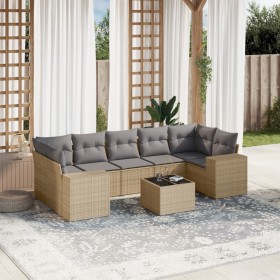 Juego de sofás de jardín con cojines beige 8 pzas ratán PE de , Conjuntos de jardín - Ref: Foro24-3254676, Precio: 536,71 €, ...