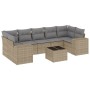 Juego de sofás de jardín con cojines beige 8 pzas ratán PE de , Conjuntos de jardín - Ref: Foro24-3254676, Precio: 536,71 €, ...