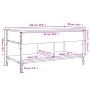 Mesa de centro madera ingeniería metal roble humo 100x50x50 cm de , Mesas de centro - Ref: Foro24-845368, Precio: 81,41 €, De...