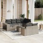 Set de sofás de jardín 11 pzas y cojines ratán sintético gris de , Conjuntos de jardín - Ref: Foro24-3266250, Precio: 583,64 ...