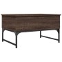 Mesa de centro madera ingeniería metal marrón roble 70x50x40 cm de , Mesas de centro - Ref: Foro24-845375, Precio: 64,18 €, D...