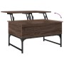 Mesa de centro madera ingeniería metal marrón roble 70x50x40 cm de , Mesas de centro - Ref: Foro24-845375, Precio: 64,18 €, D...