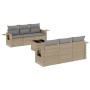 Set sofás de jardín 7 piezas y cojines ratán sintético beige de , Conjuntos de jardín - Ref: Foro24-3219908, Precio: 463,21 €...