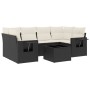 Set de comedor de jardín 7 pzas y cojines ratán sintético negro de , Conjuntos de jardín - Ref: Foro24-3219915, Precio: 423,2...