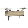 Mesa de centro madera ingeniería metal roble Sonoma 100x50x45cm de , Mesas de centro - Ref: Foro24-845412, Precio: 57,00 €, D...
