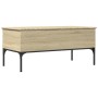 Mesa de centro madera ingeniería metal roble Sonoma 100x50x45cm de , Mesas de centro - Ref: Foro24-845412, Precio: 57,00 €, D...